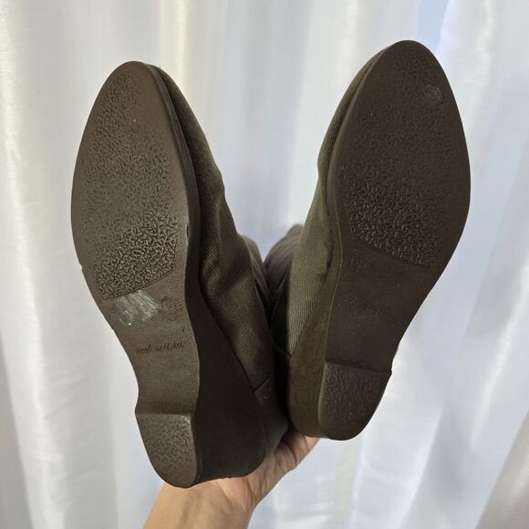 Vintage 1960s 70s Ski Snow Winter Boots Mod Boho US 6 Quilted Corduroy USA Women - Picture 8 of 14